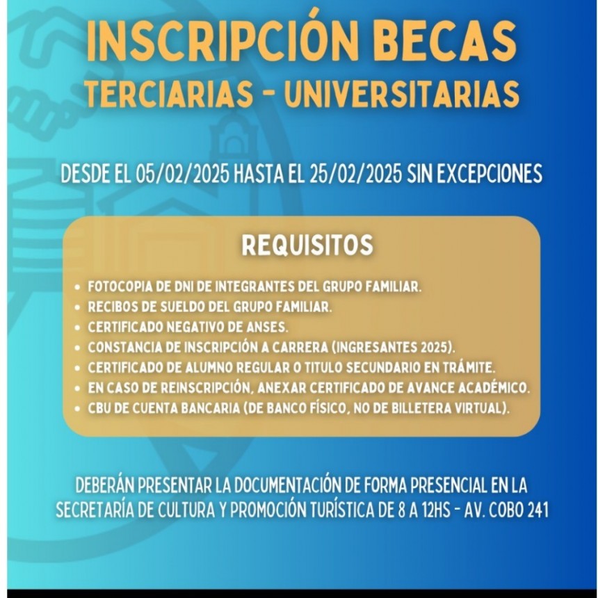 Se inscribe a aspirantes para las Becas Municipales 2025