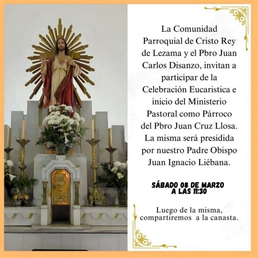 Lezama le da la bienvenida al padre Juan Cruz Llosa