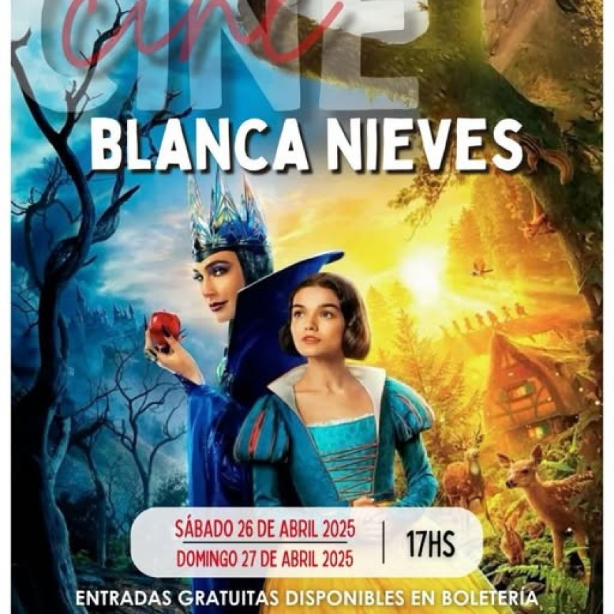 Con “Blancanieves” comienza la temporada de cine en el Complejo Cultural General San Martín 