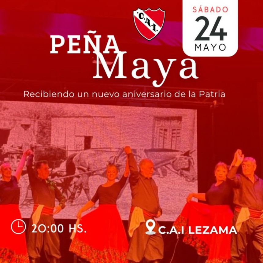 Peña Folklórica el sábado 24