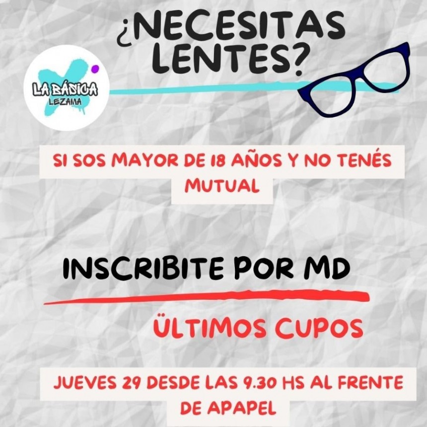 ¿Necesitás Lentes?