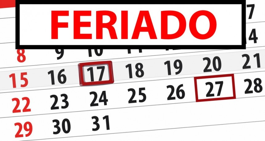 Se vienen dos feriados XL