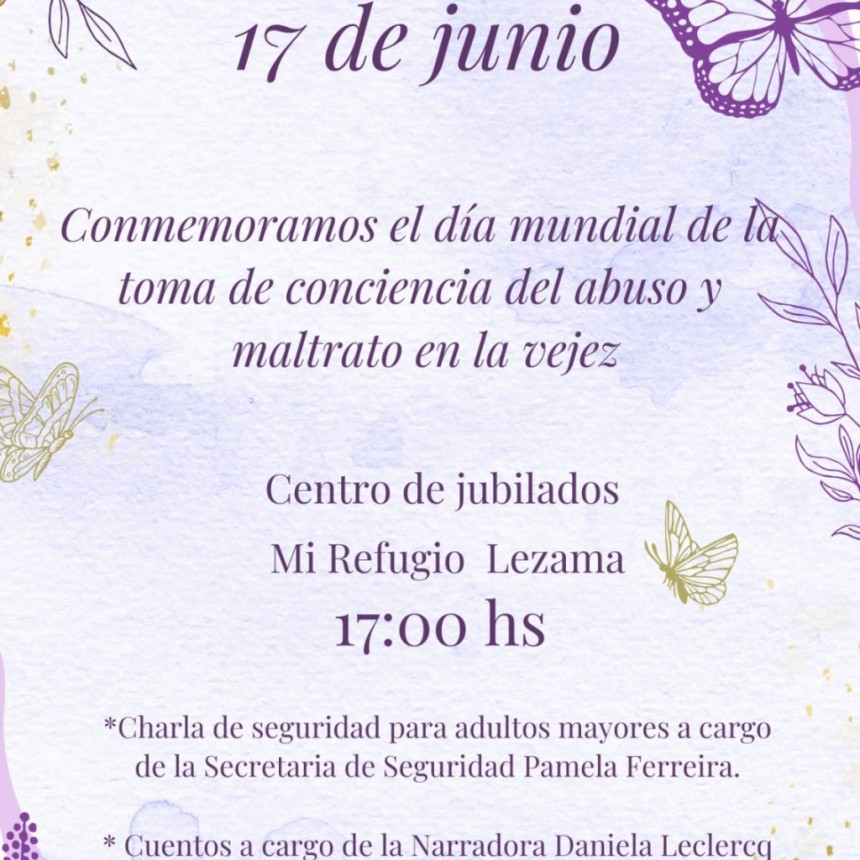 Charla en el Centro de jubilados