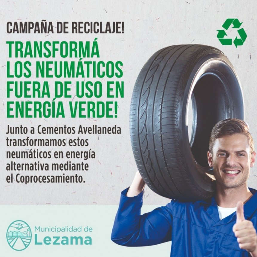 ¡15 toneladas de neumáticos fuera de uso ya no terminan en el basural! 