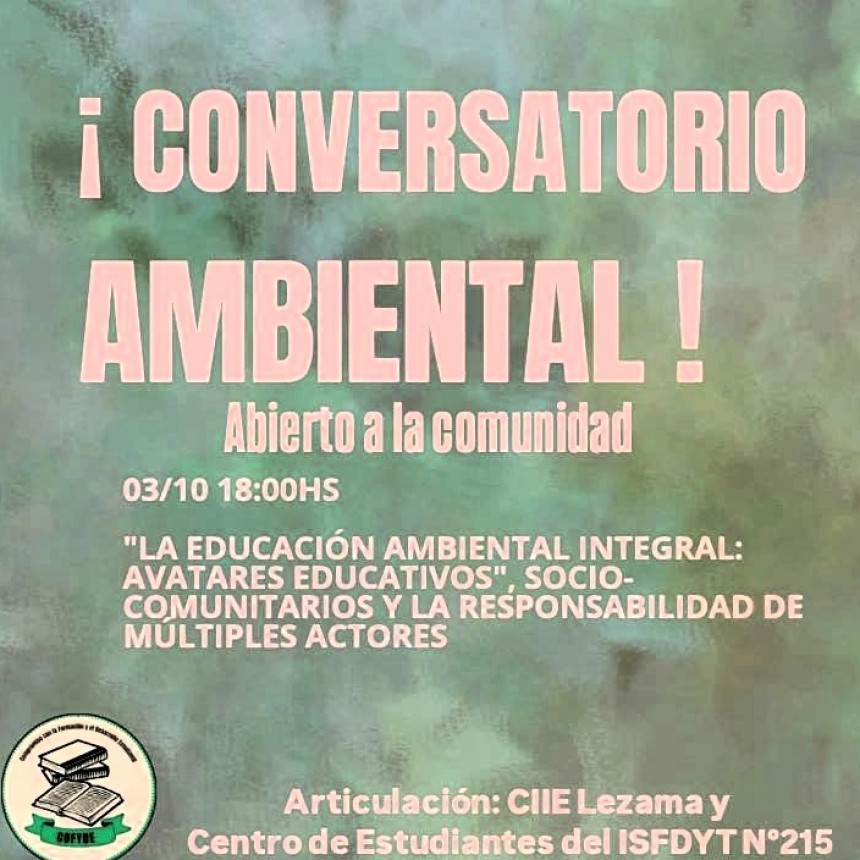 Este jueves habrá un Conversatorio de Temáticas Ambientales