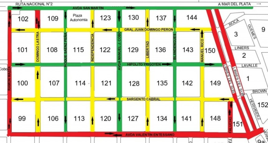 A partir del lunes 18 tendrá vigencia plena el cambio de sentido de circulación en calles del casco céntrico